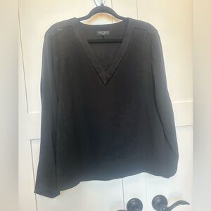 rag & bone Black Long Sleeve V-Neck Shirt